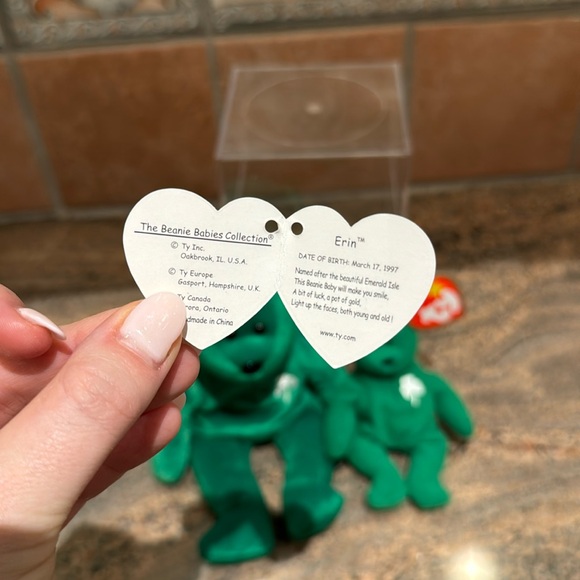 Ty Beanie Babies Erin 1997 with Teanie Baby - Picture 3 of 11